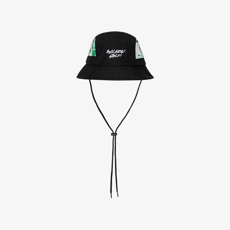 malbon x futura tag bucket hat (black)
