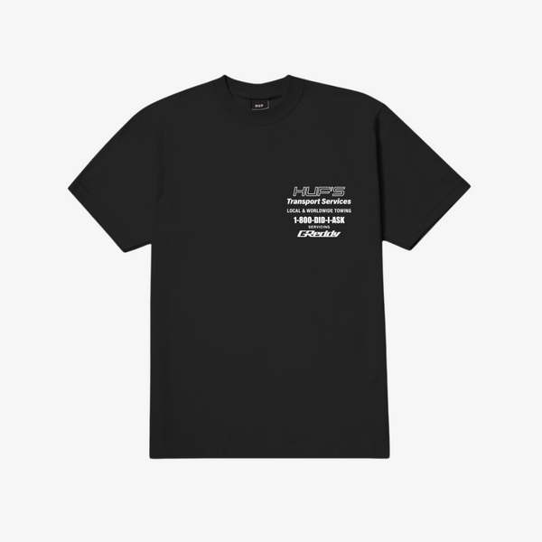 mens huf x greddy tow s/s tee (black)