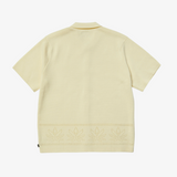 mens huf plantlife perforated jacquard shirt (natural)