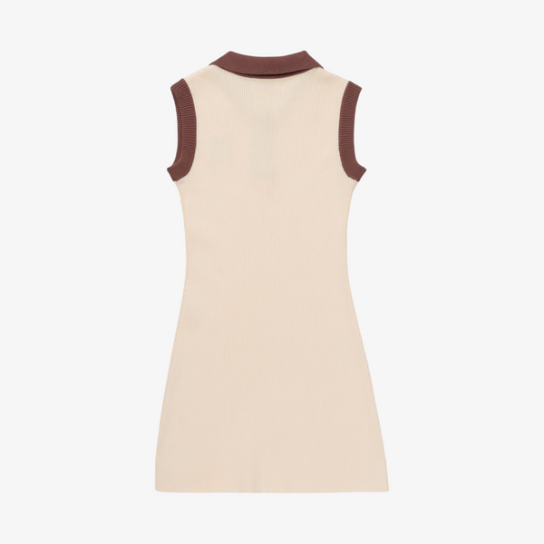 womens honor the gift ribbed tennis dress (cream)