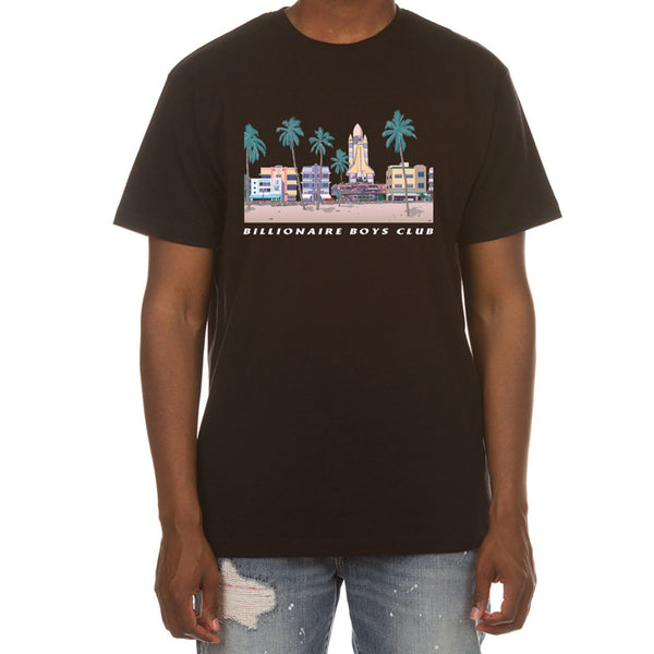mens billionaire boys club south beach s/s tee (black)