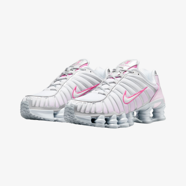 womens nike shox tl (metallic platinum/pinksicle)