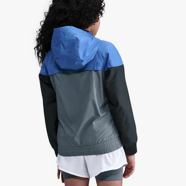 kids nike sportswear windrunner hooded repel jacket (comet blue/smoke grey)