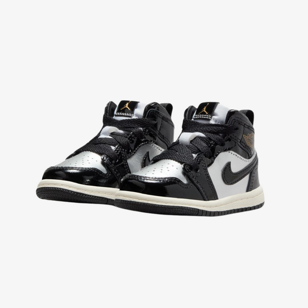 toddler jordan 1 mid se (black/metallic gold)