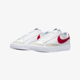 gradeschool nike blazer low (white/gym red)