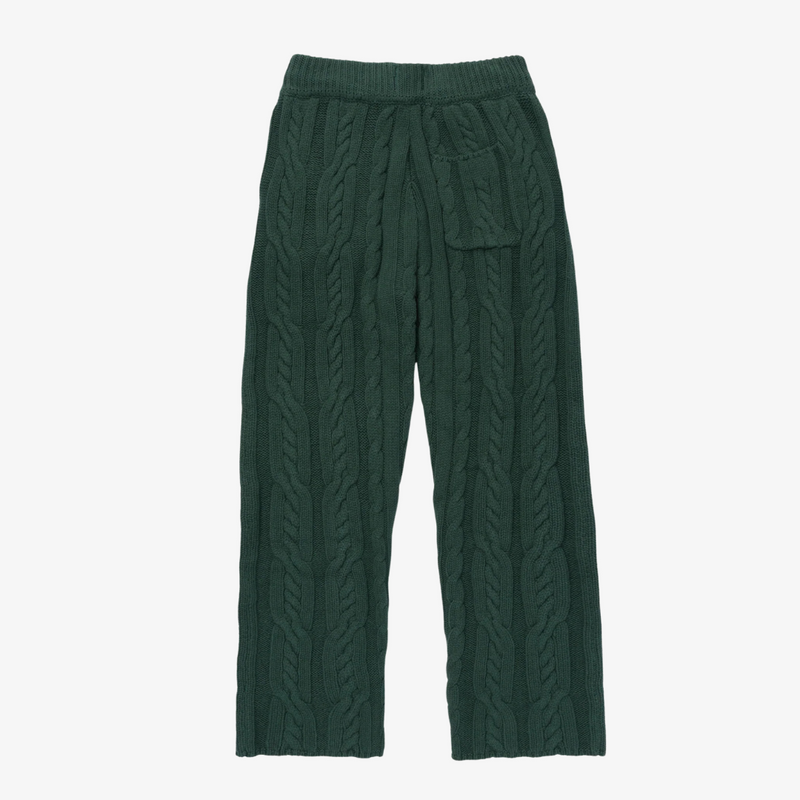 mens honor the gift cable knit leisure pant (green)