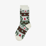 malbon douglas fair isle sock (white/green/red)