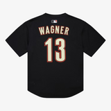 mens mitchell and ness billy wagner practice jersey (black/red)