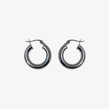 melody ehsani mini chunky hoop earrings (silver)