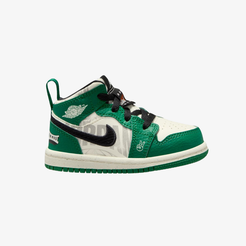 toddler jordan 1 mid se (pine green/black)