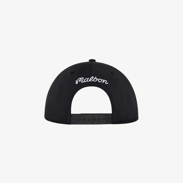 malbon x futura augutsa poly 5 panel snapback (black)