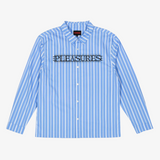 mens pleasures fetch button down (blue)