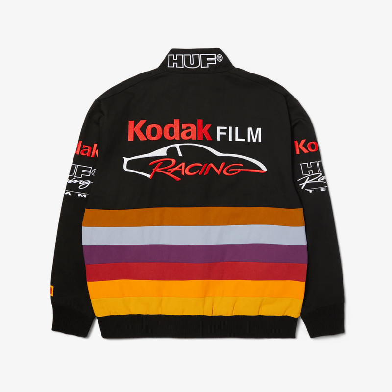 mens huf x kodak pole position racing jacket (black)