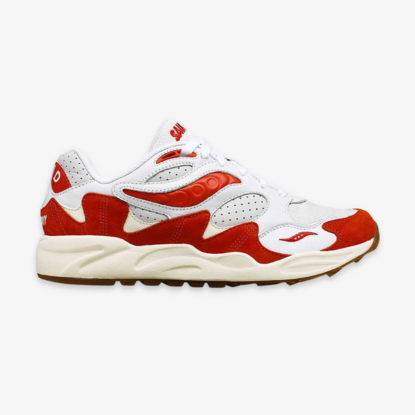 mens saucony grid shadow 2 ivy (white/red)