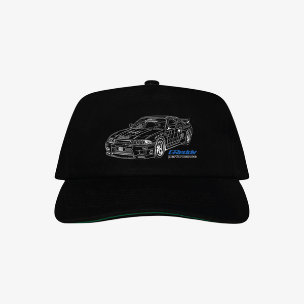 huf x greddy diagram snapback (black)