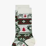 malbon douglas fair isle sock (white/green/red)