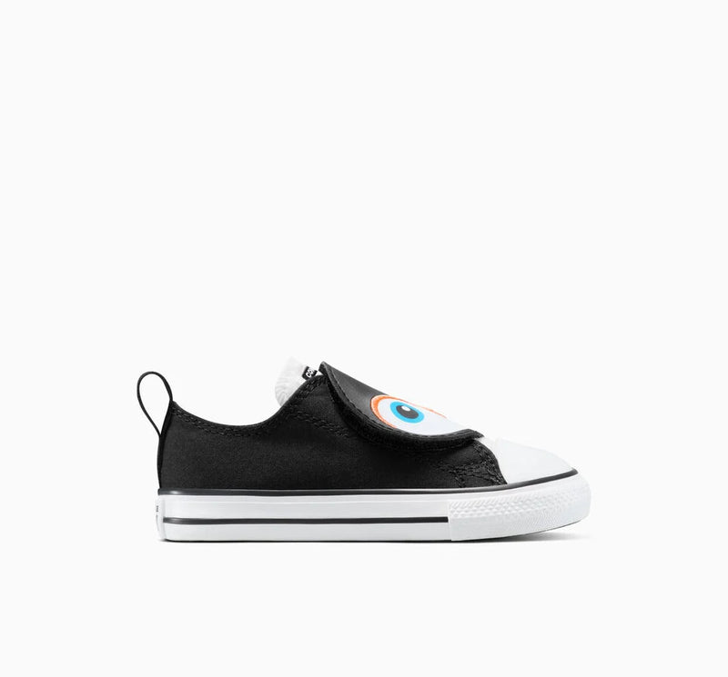 toddler converse ctas one strap ox (black/white)