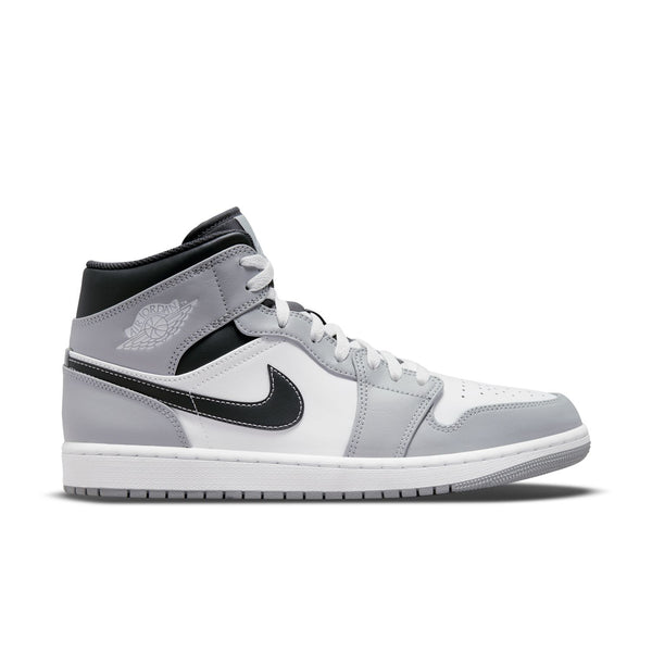 mens jordan 1 mid (smoke grey/white)