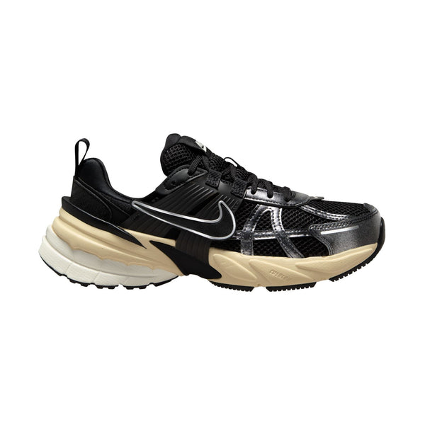 womens nike v2k run (black/metallic silver)