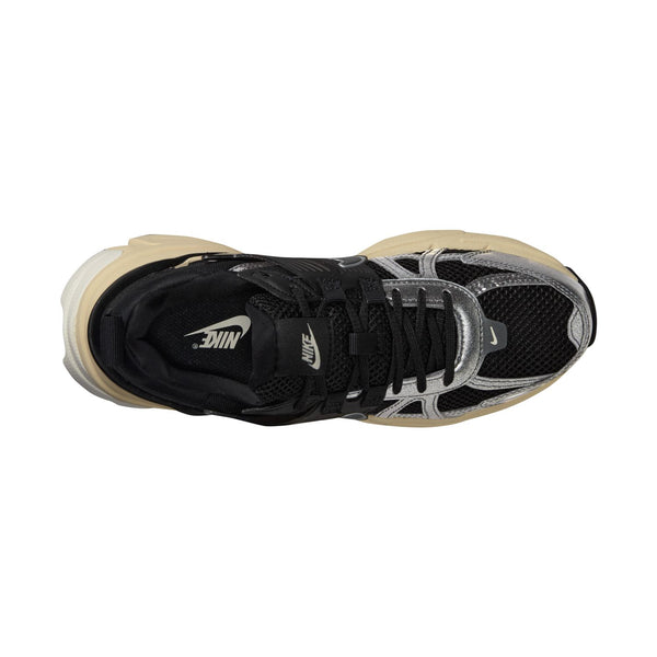 womens nike v2k run (black/metallic silver)