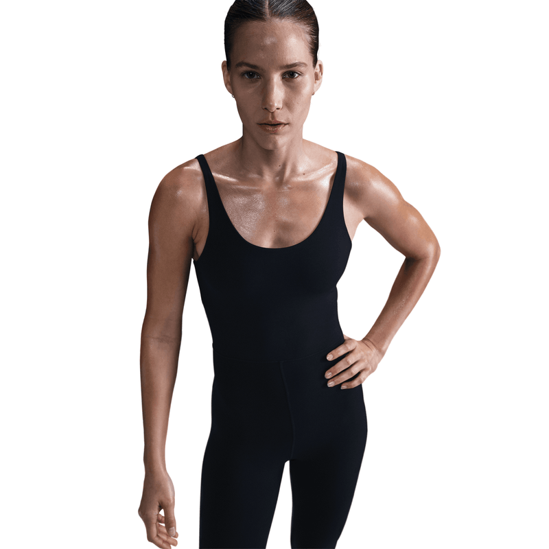 womens nike zenvy bodysuit (black)