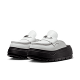 womens jordan mule (summit white/metallic silver)