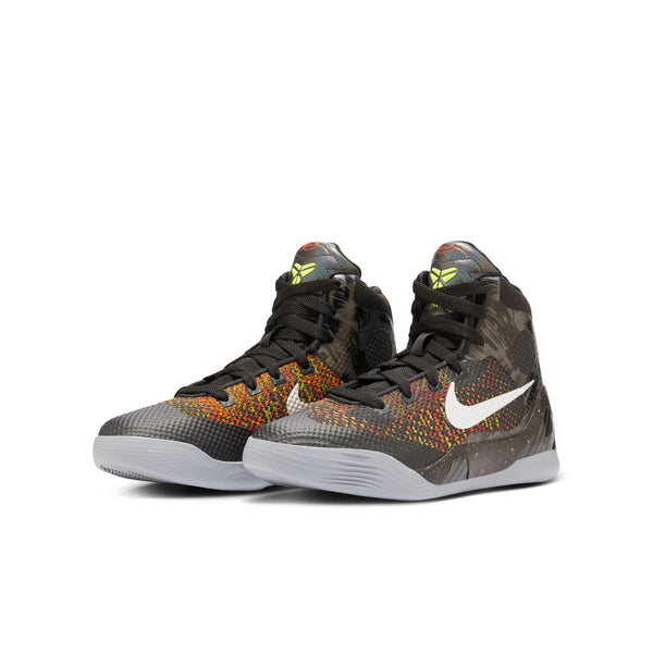 gradeschool kobe ix elite (black/metallic silver)