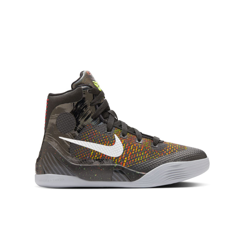 gradeschool kobe ix elite (black/metallic silver)