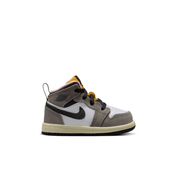 toddler jordan 1 mid se (white/oil grey)