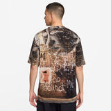 mens jordan air jordan wall mural 85 all overprint s/s tee (off noir/sail)