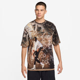 mens jordan air jordan wall mural 85 all overprint s/s tee (off noir/sail)