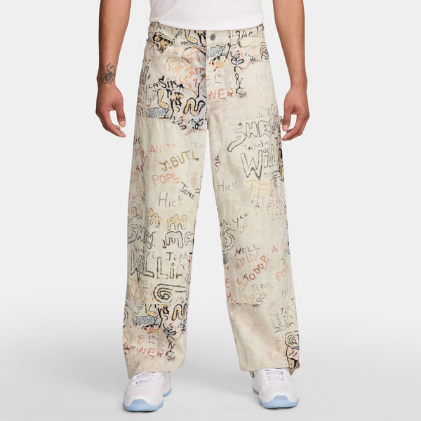 mens air jordan carpenter pants (legend light brown)