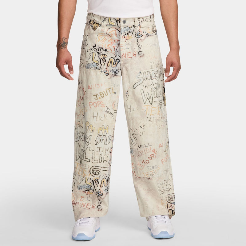 mens air jordan carpenter pants (legend light brown)