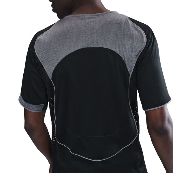 mens nike total 90 dri-fit s/s soccer jersey (black/graphite)