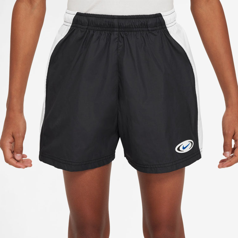kids nike sportswear woven shorts (black)