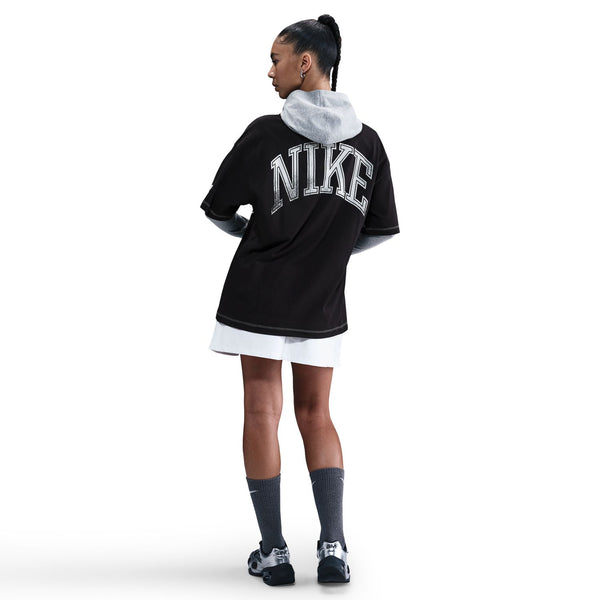 womens nike sportswear s/s tee (black)