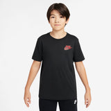 kids nike s/s graphic tee (black)