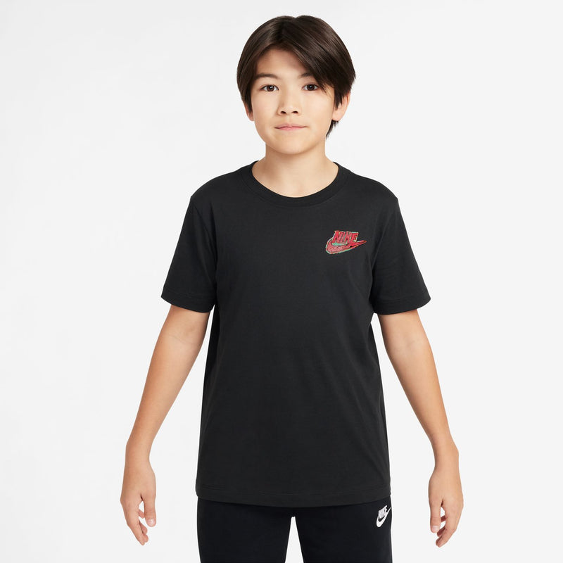 kids nike s/s graphic tee (black)