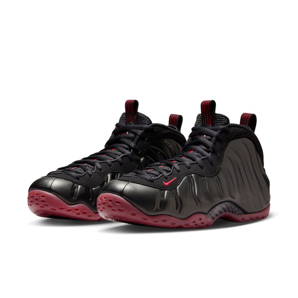 mens nike air foamposite one (black/varsity red)