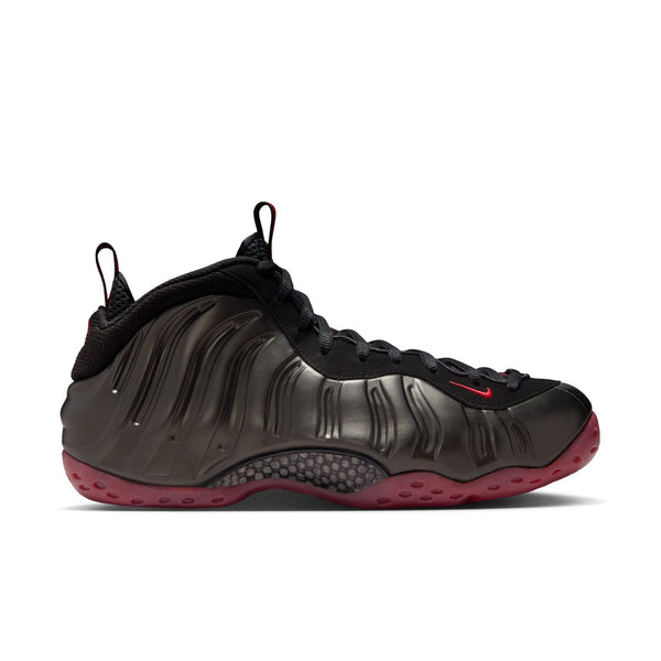 mens nike air foamposite one (black/varsity red)