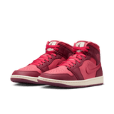 womens jordan 1 mid se (team red/sierra red)