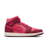 womens jordan 1 mid se (team red/sierra red)