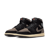 mens jordan 1 mid se (black/olive grey)