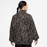 womens nike woven jacket (black/brown)