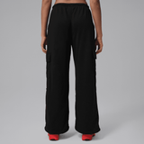 womens jordan brooklyn fleece cargo pants (black/white)