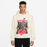 mens jordan brooklyn fleece pullover hoodie (sail/infrared 23)