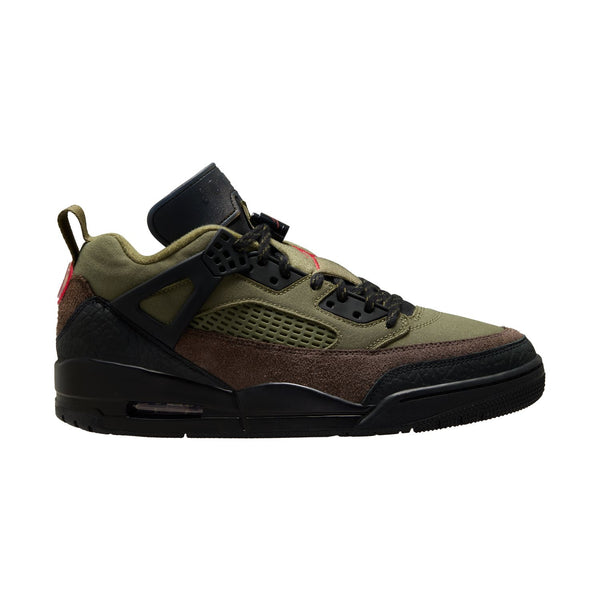 mens jordan spizike low (medium olive/university red)