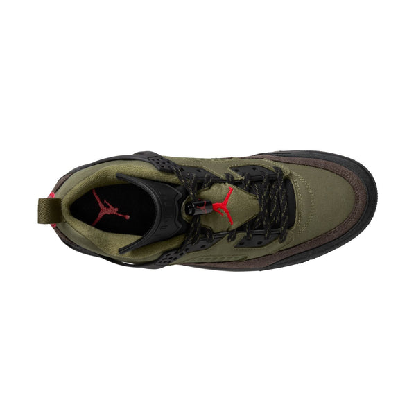 mens jordan spizike low (medium olive/university red)