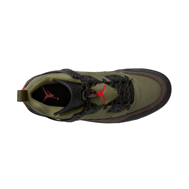 mens jordan spizike low (medium olive/university red)
