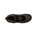 gradeschool jordan spizike low (medium olive/university red)